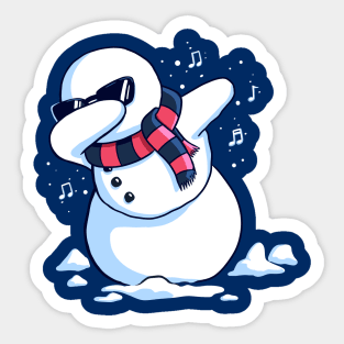 Dabbing Snowman Christmas Dab Sticker